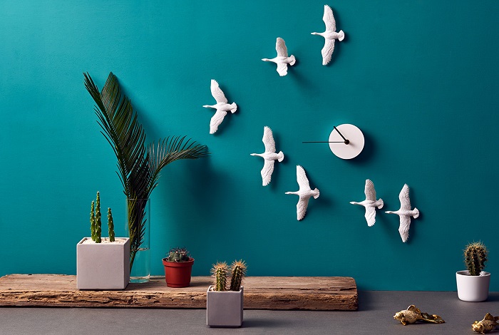 Place Furniture flying birds wall clock
