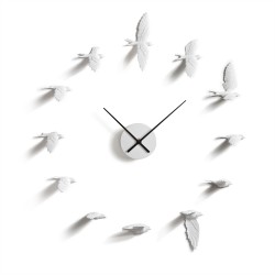 Flying Birds Clock - Swallows white