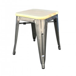 Place furniture Replica tolix wooden seat stool 45cm